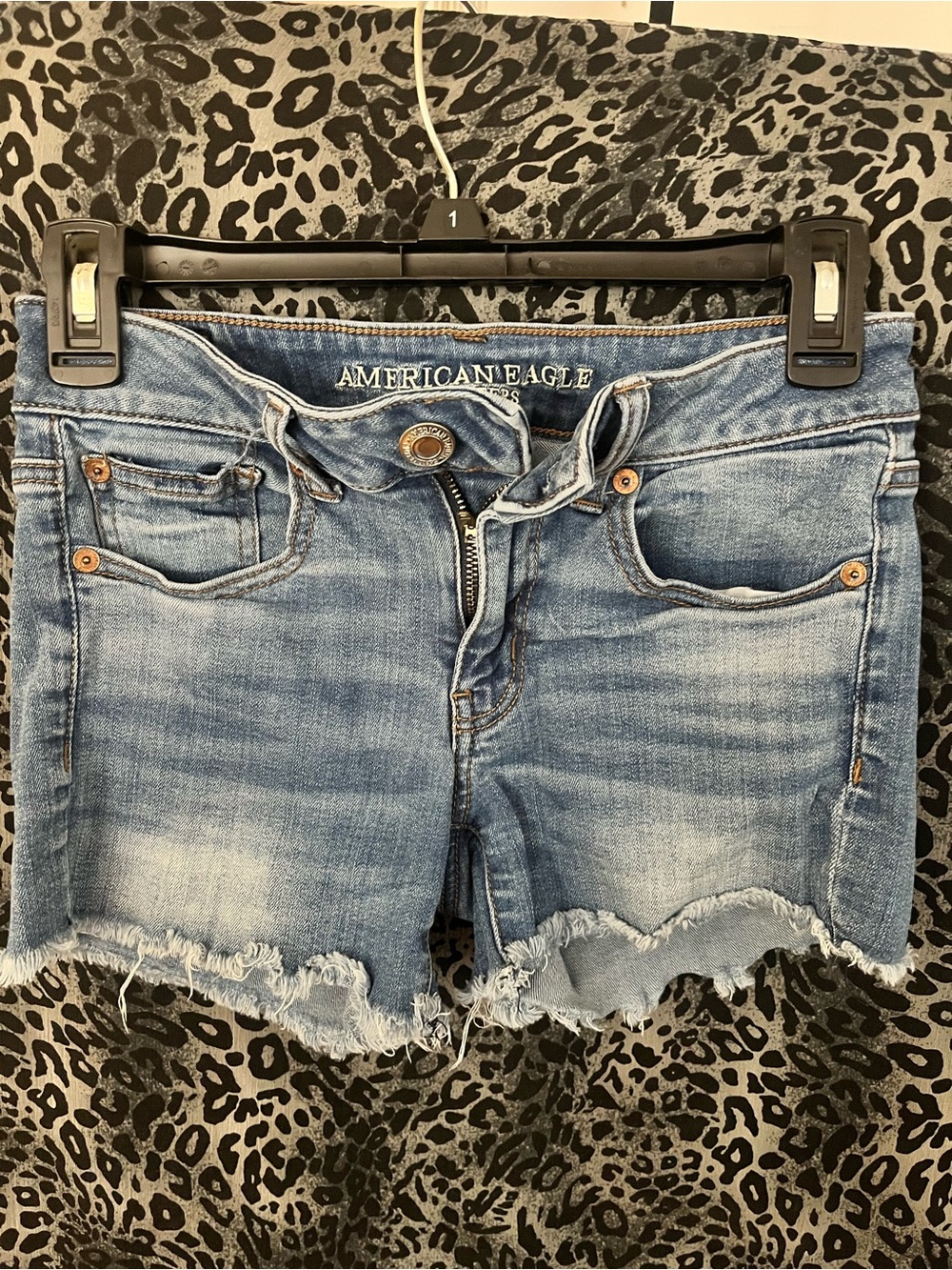 American Eagle Outfitters Light Wash Denim Cutoff Shorts